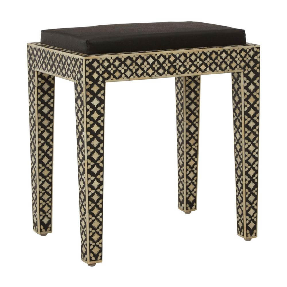 Boho Stool Mother of Pearl