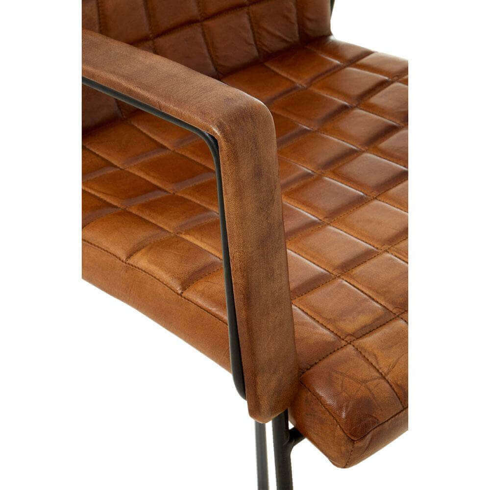 The Brown Leather Occasional Chair