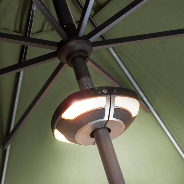 Kettler 3.5m Free Arm Parasol with LED Lighting and Wireless Speaker