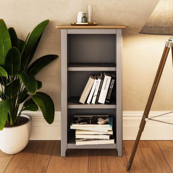 Oxford-Bookcase-Grey-Front-On-Lifestyle