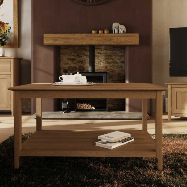 Oxford-Coffee-Table-Oak-Front-On-Lifestyle