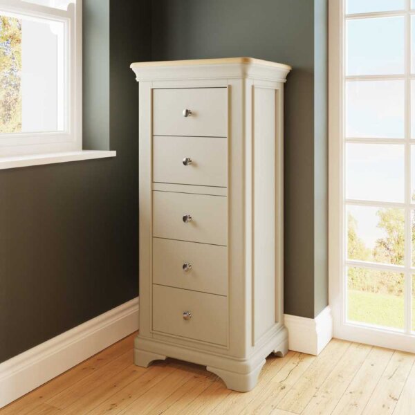 Serenity-5-Drawer-Tall-Putty-Lead-Image-Lifestyle