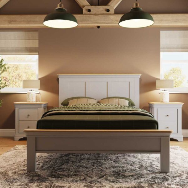 Serenity-Double-Bed-Frame-Dove-Grey-Front-On-Lifestyle