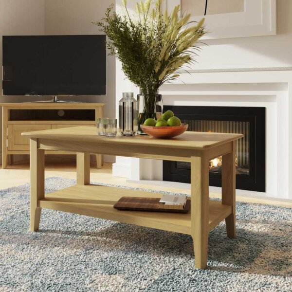 The-Classic-Oak-Coffee-Table-Front-On-Lifestyle