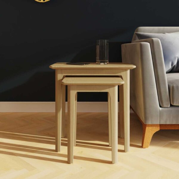 The-Classic-Oak-Nest-Of-2-Table-Front-On-Lifestyle