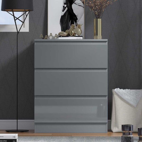 Gloss-3-Drawer-Chest-Grey-Lead-Image-Lifestyle