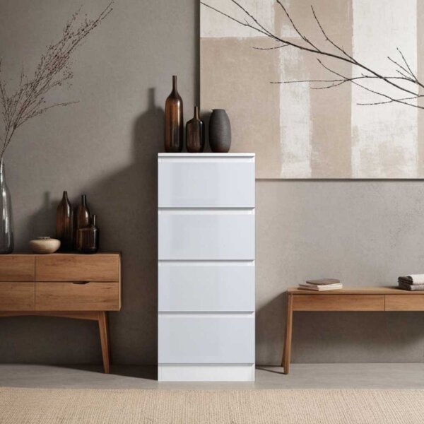 Gloss-4-Drawer-Chest-White-Lead-Image-Lifestyle